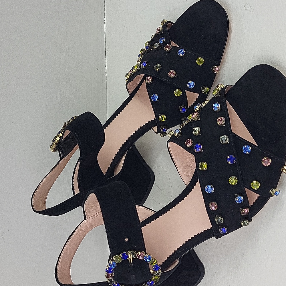 J.Crew Penny Jewel Leather super comfortable Sandals. Size 9 - Picture 2 of 12